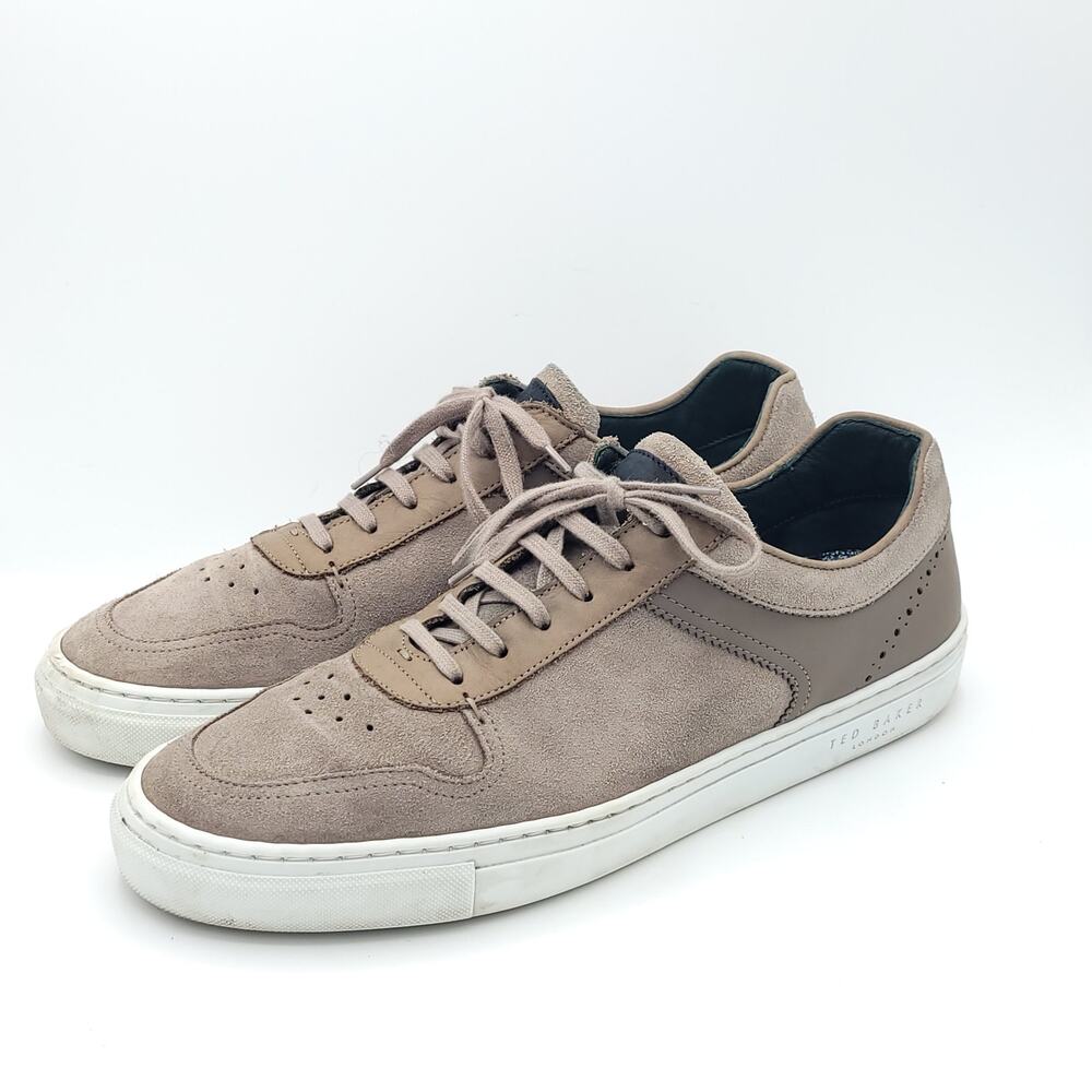 Ted Baker Men Casual Lace Up Low Top biege men's size 10.5